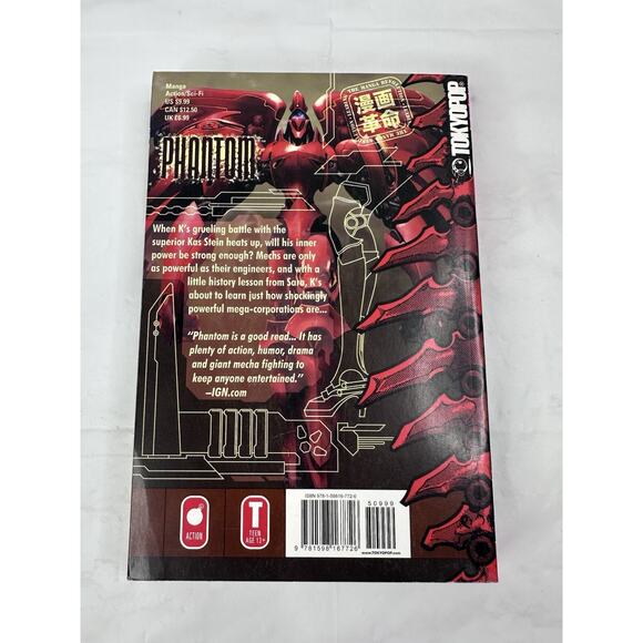 Phantom Vol 3 Used Manga Action Sci-Fi Graphic Novel Comic Book TokyoPop - Picture 2 of 2